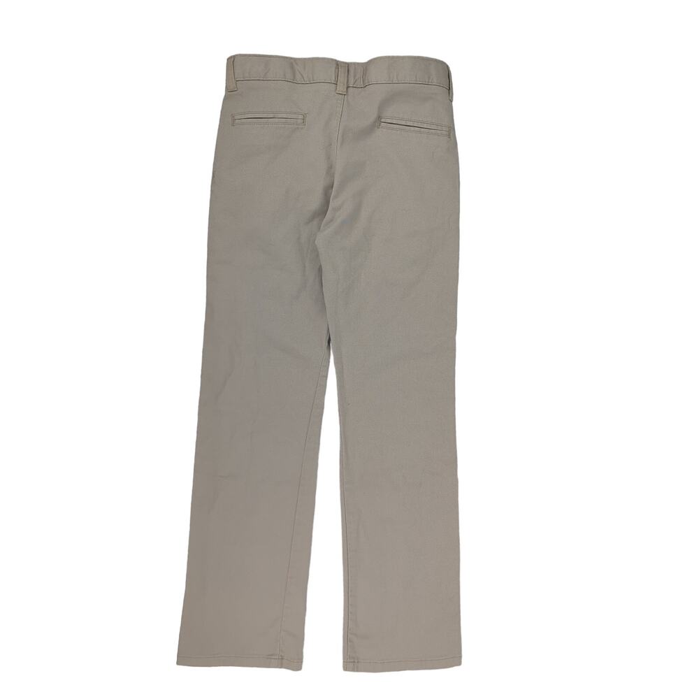 EUC Chaps Khaki Dress Pants Cotton Blend Boys US 12 Flat Pockets - Picture 4 of 10